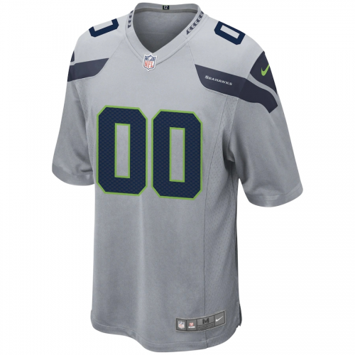 Seattle Seahawks Mens Gray Player Game Jersey Alternate