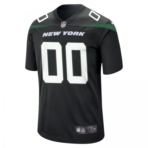 New York Jets Mens Stealth Black Player Game Jersey 