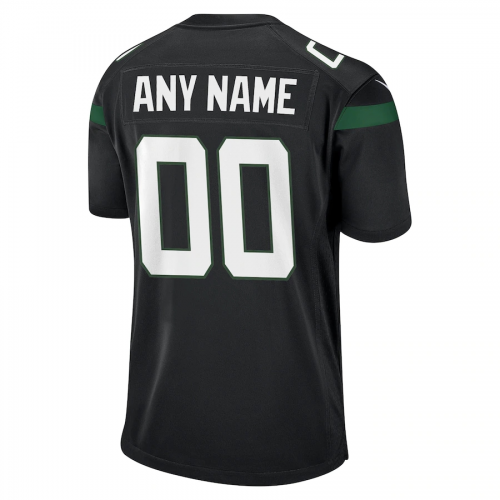 New York Jets Mens Stealth Black Player Game Jersey 